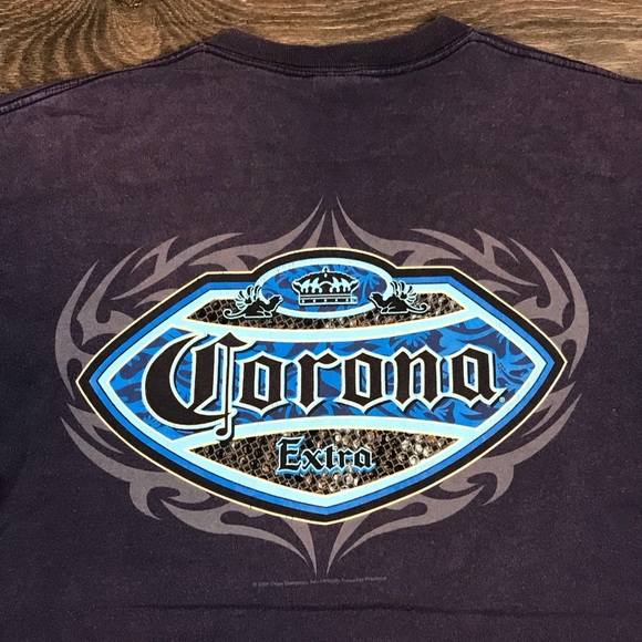 Delta Pro Weight Men’s 2003 Vintage Tribal Corona Extra Beer Promo T-Shirt Sz L - Picture 2 of 10